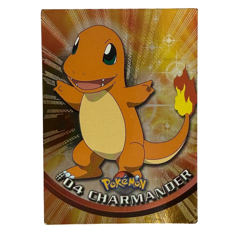 Pokémon Topps Charmander #04 Pokémon 2000 TV Animation Edition Holo Foil Card LP